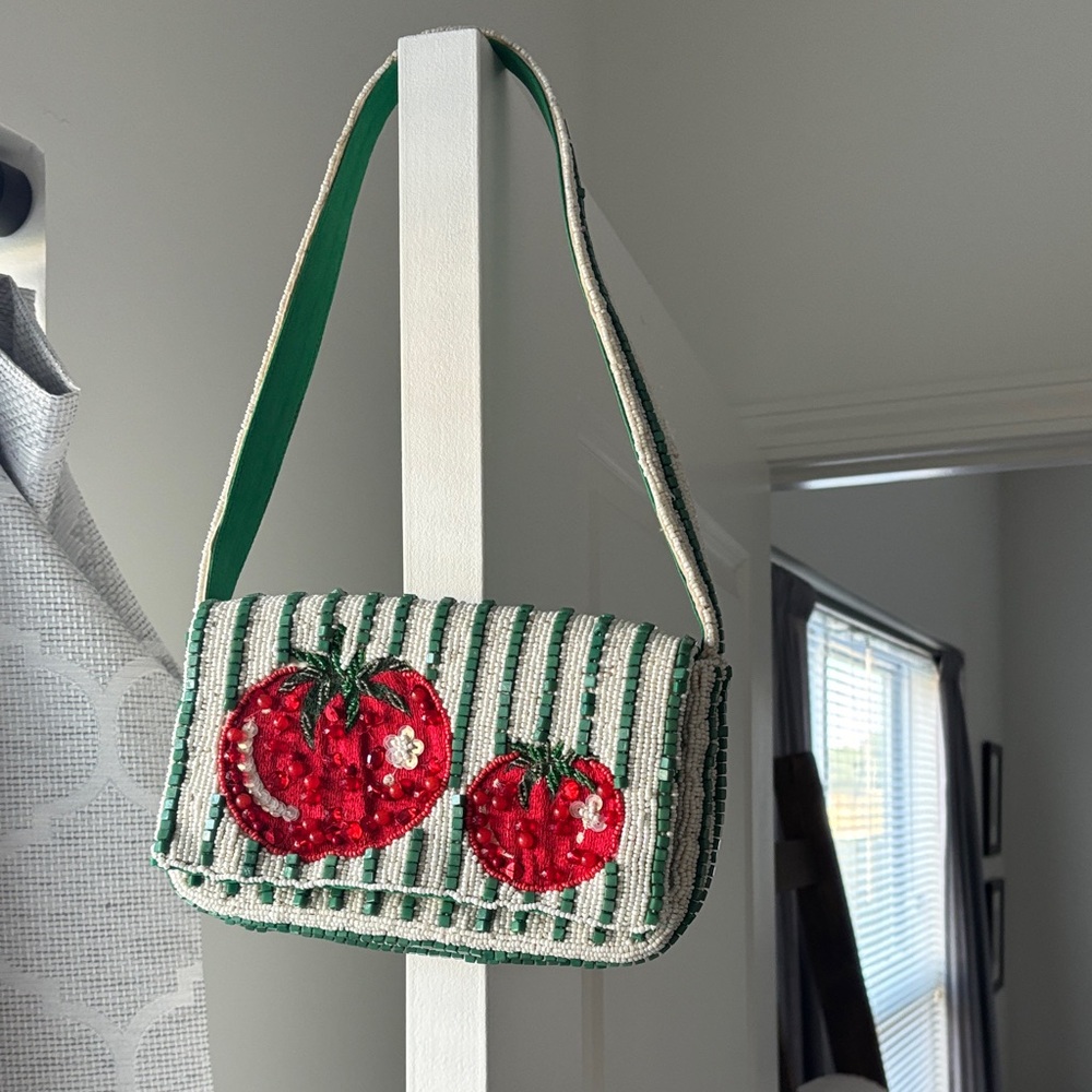 Beaded tomato bag
